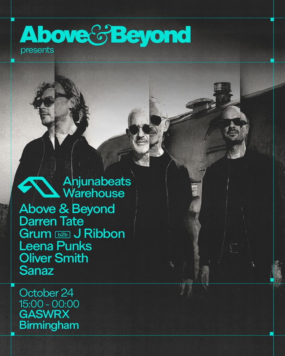 Anjunabeats Warehouse UK — Birmingham, 24 October 2026 event flyer