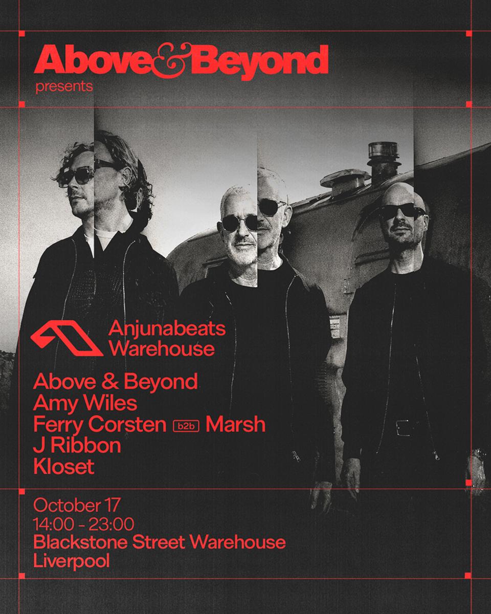 Anjunabeats Warehouse UK — Liverpool, 17 October 2026 event flyer